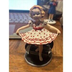 Vtg SHIRLEY TEMPLE STAND UP AND CHEER, HEIDI, TAKE A BOW FIGURINES - 4.5”